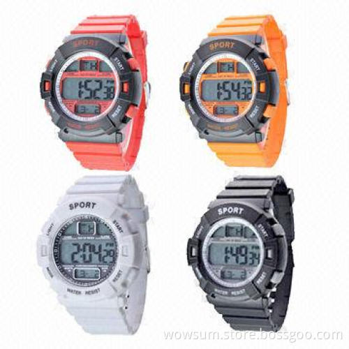 Sports watch, good-quality digital movement with 30 meters water-resistant